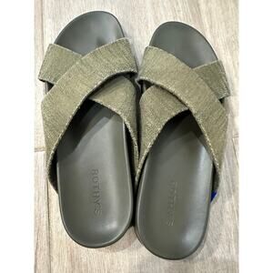 Rothy's The Weekend Slide sandals - olive green color -10.5